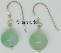 Boucles d'oreilles Perle en Fluorine en argent