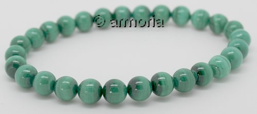 Bracelet de Perles en Malachite 6 mm Taille Medium 