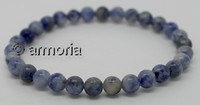 Bracelet de perles en Quartz Bleu 6  mm taille L 