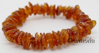 Bracelet élastique chips d'Ambre couleur cognac