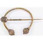 Fibule Celte avec Boules Chardon en bronze