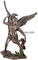 Figurine Archange Uriel avec son Arc aspect bronze marque Veronese 