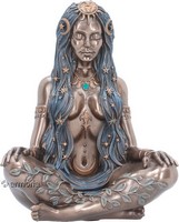 Figurine Déesse Céleste aspect bronze 17 cm