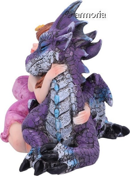 Figurine Fée câlinant un Dragon