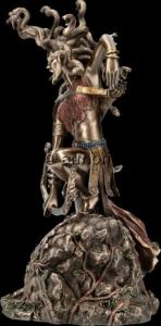 Figurine Medusa au Combat aspect bronze marque Veronese