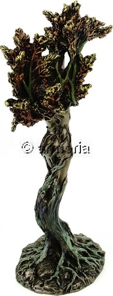 Figurine Dryade Nymphe en Automne aspect bronze marque Veronese