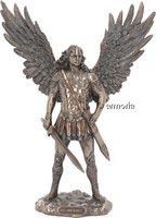 Figurine Saint-Michel avec Epée finition bronze marque Veronese 