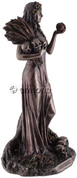 Figurine Déesse Grecque Persephone aspect bronze marque Veronese 