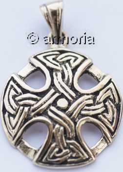 Pendentif Croix Celtique avec Noeuds Celtes en bronze