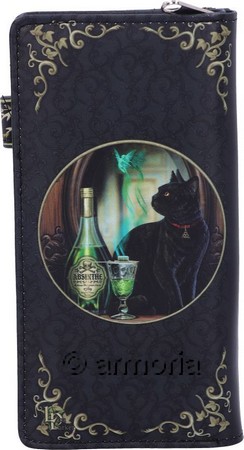 Portefeuille en relief Chat noir et Fée Verte "Absinthe" de Lisa Parker 