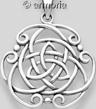 Pendentif Triquetra dans Entrelacs en argent