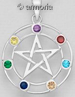 Pendentif Pentacle Chakras