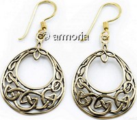 Boucles d'Oreilles Celtes avec Entrelacs en bronze 