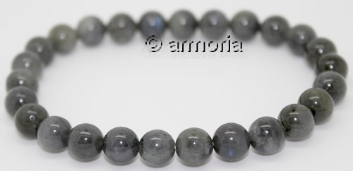 Bracelet de Perles en Labradorite 8 mm Taille Extra-Large 