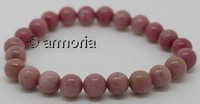 Bracelet de perles en Rhodonite 8  mm taille L 