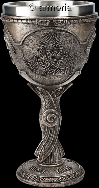 Calice Gobelet Viking Corbeaux et Runes 