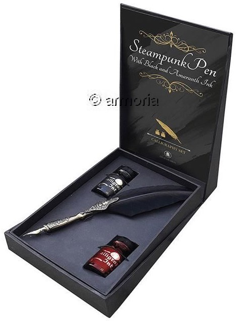 Coffret de Calligraphie Plume Steampunk 