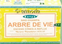 Cônes d'encens backflow Arbre de Vie, Satya