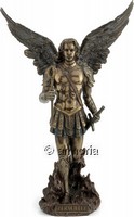 Figurine Archange Zerachiel aspect bronze marque Veronese 