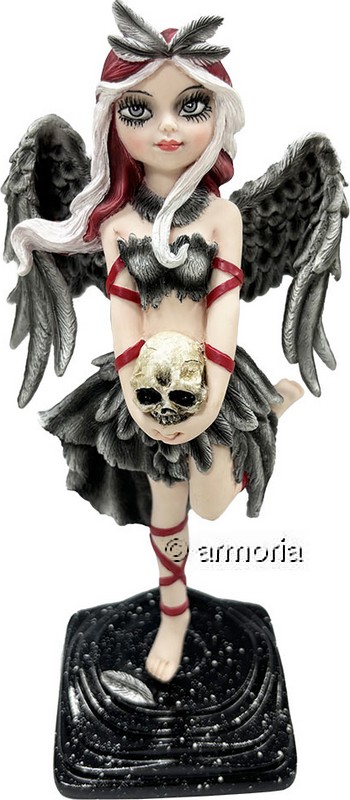 Figurine Fée Gothique au Crâne 