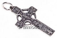 Pendentif Celte Croix Celtique finement gravée en argent 