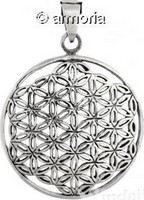 Pendentif Fleur de Vie en argent, 2,6 cm