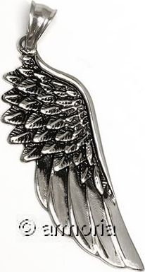 Pendentif Aile d'Ange en acier, 5.7 cm