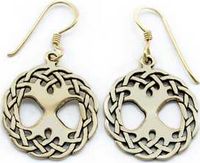 Boucles d'oreilles Arbre de Vie Yggdrasil en bronze