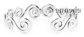 Bracelet Celte avec Spirales en argent massif
