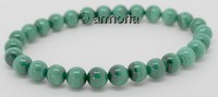 Bracelet de Perles en Malachite 6 mm Taille Medium 