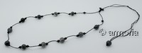 Collier de fil en labradorite et onyx 