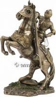 Figurine Chevalier médiéval aspect bronze marque Veronese