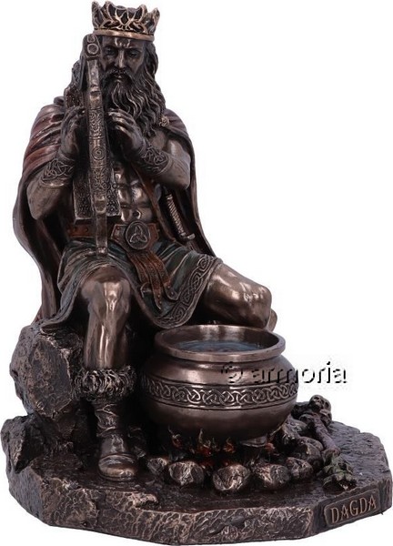 Figurine Dieu et Roi Celte Dagda aspect bronze