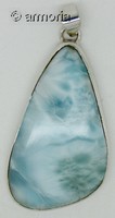 Pendentif en pierre Larimar et argent