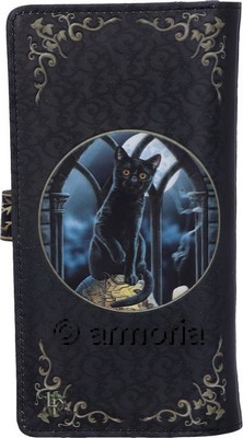 Portefeuille en relief Gothique Chat noir sur Crâne "Spirits of Salem" de Lisa Parker 