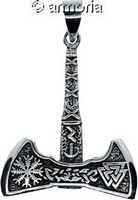 Pendentif Hache, Aegishjalmur et Valknut en argent