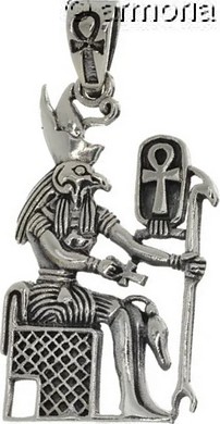 Pendentif dieu égyptien Horus en argent