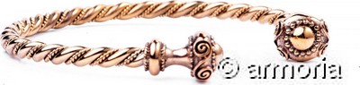 Bracelet Torque Celtique grand modèle en bronze