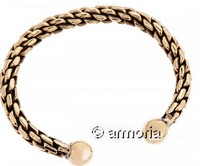 Bracelet Torque Maillon avec boule en bronze petit modèle 