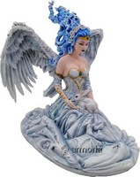 Figurine Ange avec lapin blanc "Spirit of Winter" de Nene Thomas 