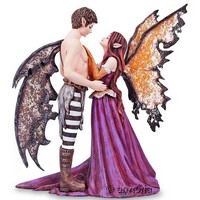 Figurine Couple de Fée et Elfe "Aislinn et Arwen" de Amy Brown 