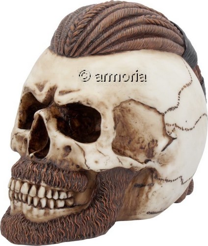 Figurine Crâne Tête de Mort Guerrier Viking