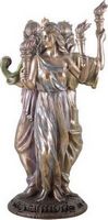 Figurine Déesse de la Lune ou Triple Déesse Hecate aspect bronze Marque Veronese