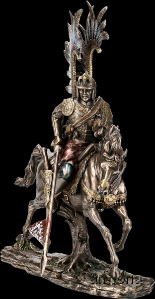Figurine Hussard à Cheval aspect bronze marque Veronese 