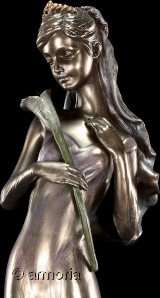 Figurine Mariée à la Fleur aspect bronze marque Veronese 