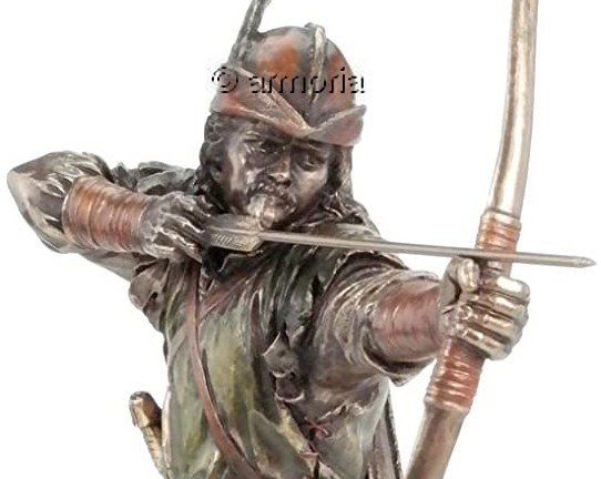 Figurine Robin des Bois en résine aspect bronze Marque Veronese