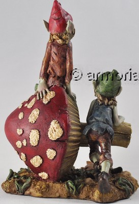 Figurine deux Pixies Korrigans avec Champignon
