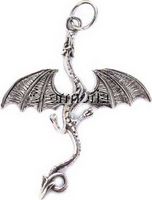 Pendentif Dragon volant en argent 