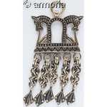 Pendentif Viking Deux Chevaux en bronze 
