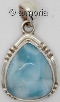 Pendentif en Larimar monté sur Argent 